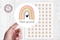 Preview: 70 zuckersüße Mini Sticker Aufkleber Regenbogen Bleib Gesund 2,5cm Etiketten selbstklebend von Lüttentüddel® -